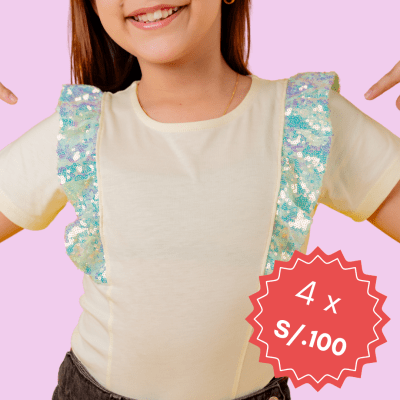 Camiseta Diana Lentejuela Amarillo1