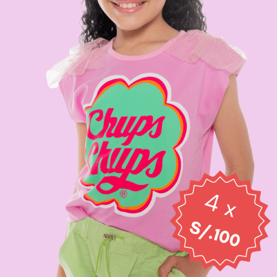 Camiseta Vuelos Lentejuela Rosado1