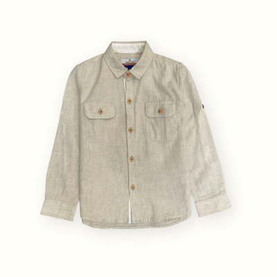 Camisa Lino Beige1