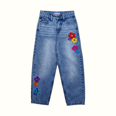 Pantalon Best Flowers Celeste1