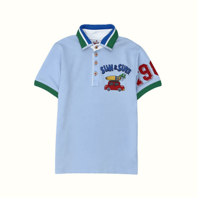 Polo Pique Milan Celeste1