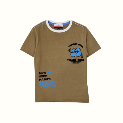 Camiseta Present Mood Marron1