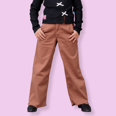 Pantalon Palazzo Lucia Marron1