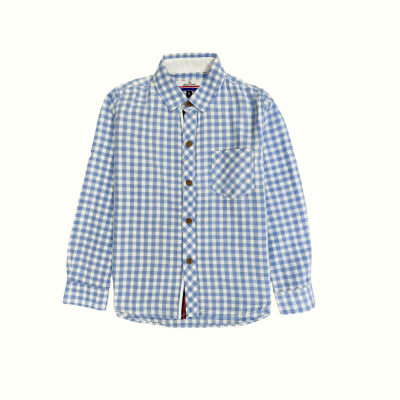 Camisa Lino Cuadros Celeste1