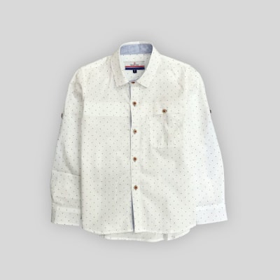 Camisa Pima Blanco Dots1
