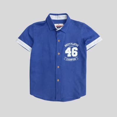 Camisa Pique 46 Azul1
