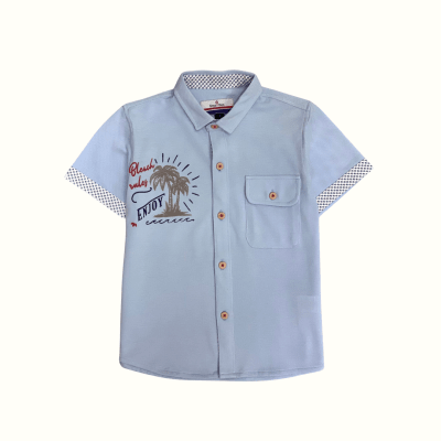 Camisa Pique Beach Celeste1