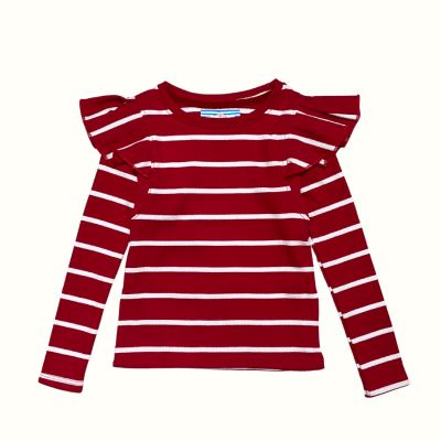 Camiseta Rib Rayas Rojo1