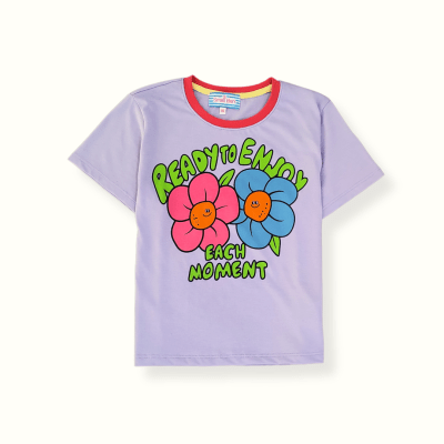 Camiseta Ready Flower Lila2