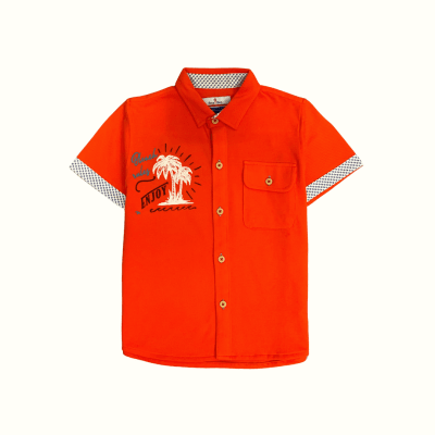 Camisa Pique Beach Naranja1