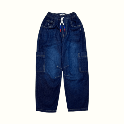 Jogger Denim Cargo Trekker Azul1