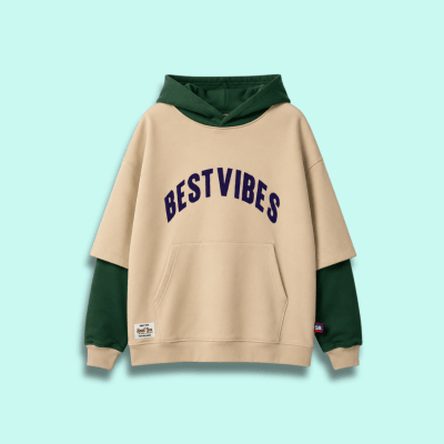 Sudadera Best Vibes Beige1