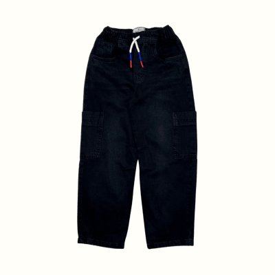 Jogger Denim Cargo Trekker Negro1