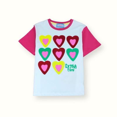 Camiseta Corazon Extra Fun Blanco1