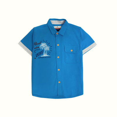 Camisa Pique Beach Azulino1