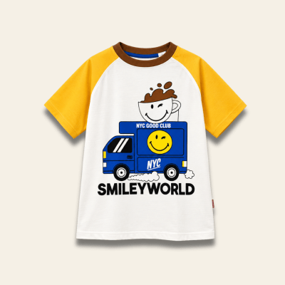 Camiseta Smile NYC Mostaza1