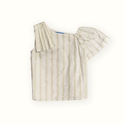 Blusa Lino Dorada Blanca1