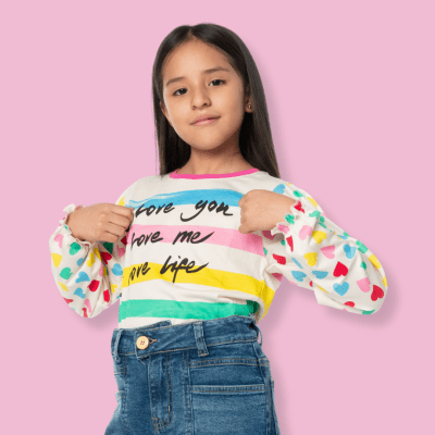 Camiseta Lineas Crema1