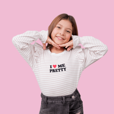 Camiseta Pretty Rayas Nude1