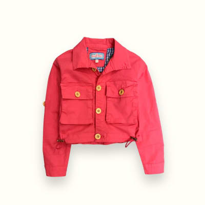 Casaca Crop Cargo Chicle1