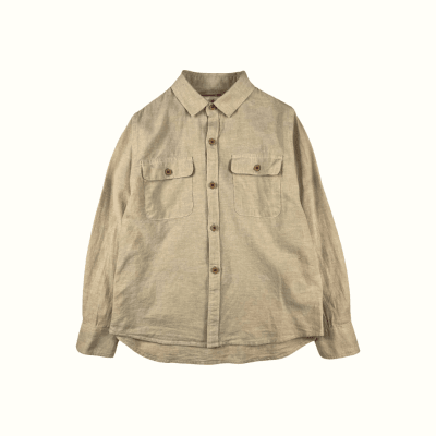 Camisa Lino Steve Beige1