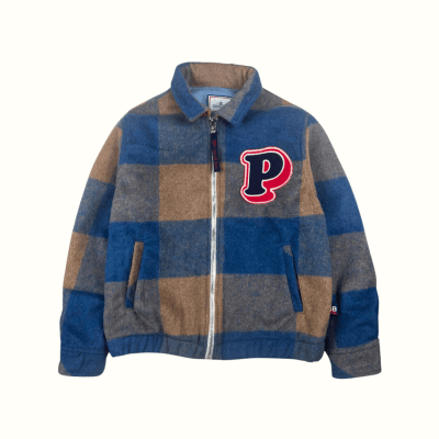 Casaca Paño Cuadros Celeste1