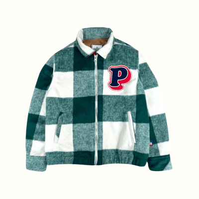 Casaca Paño Cuadros Verde1