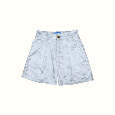 Short Lino Shiny Plateado1