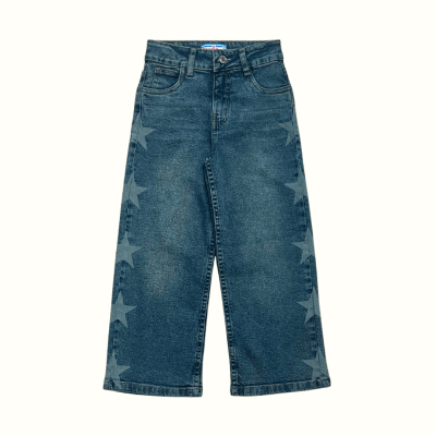 Palazzo Denim Star Verdoso1