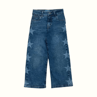 Palazzo Denim Star Azul1