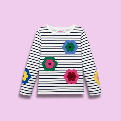 Camiseta Flowers Blanco1