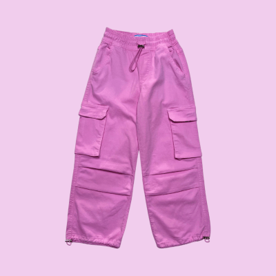 Jogger Drill Cargo Pocket Rosado1