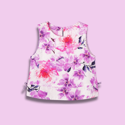 Blusa Floral Morado1