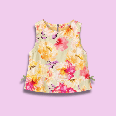 Blusa Floral Naranja1