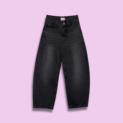 Pantalon Barrel Fit Negro1