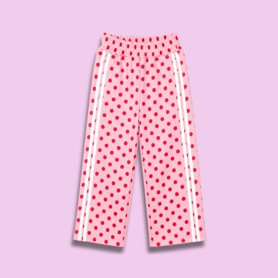 Palazzo  Polka Dots Rosado1