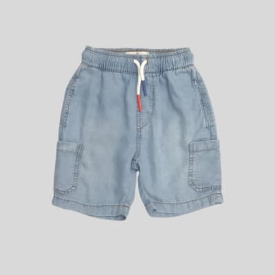 Short Tencel Cargo Celeste1