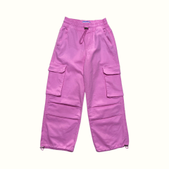 Jogger Drill Cargo Pocket Rosado