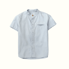 Camisa Neru Lino Celeste