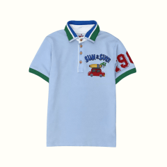 Polo Pique Milan Celeste