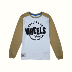 Camiseta Wheels Beige