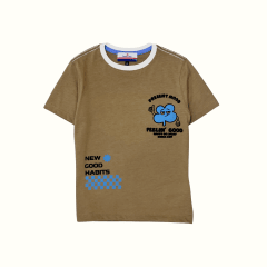 Camiseta Present Mood Marron