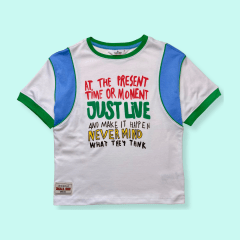 Camiseta Just Live Blanco