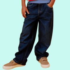 Pantalon Denim Baggy Azul