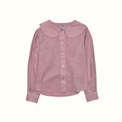 Blusa Cuello BB Lino Rosado