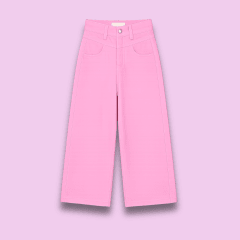 Pantalon Barrel Bull Denim Rosado