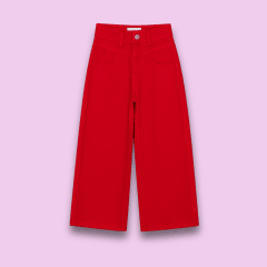 Pantalon Barrel Bull Denim Rojo
