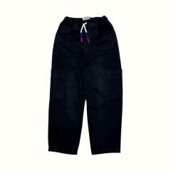 Jogger Denim Cargo Trekker Negro
