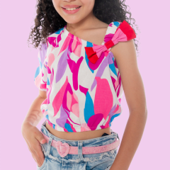 Blusa Asimetrica Abstracto