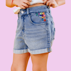 Short Perlas Celeste